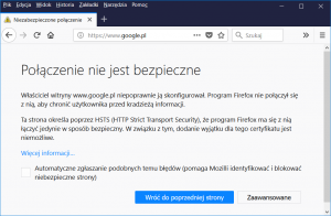 Firefox połączenie nie jest bezpieczne - https problem między przeglądarką a kasperskym